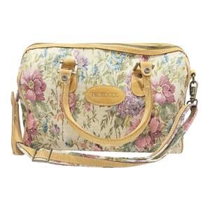 PROTOCOL Floral Tapestry Duffle Luggage Travel Shoulder Bag Carry On Overnight